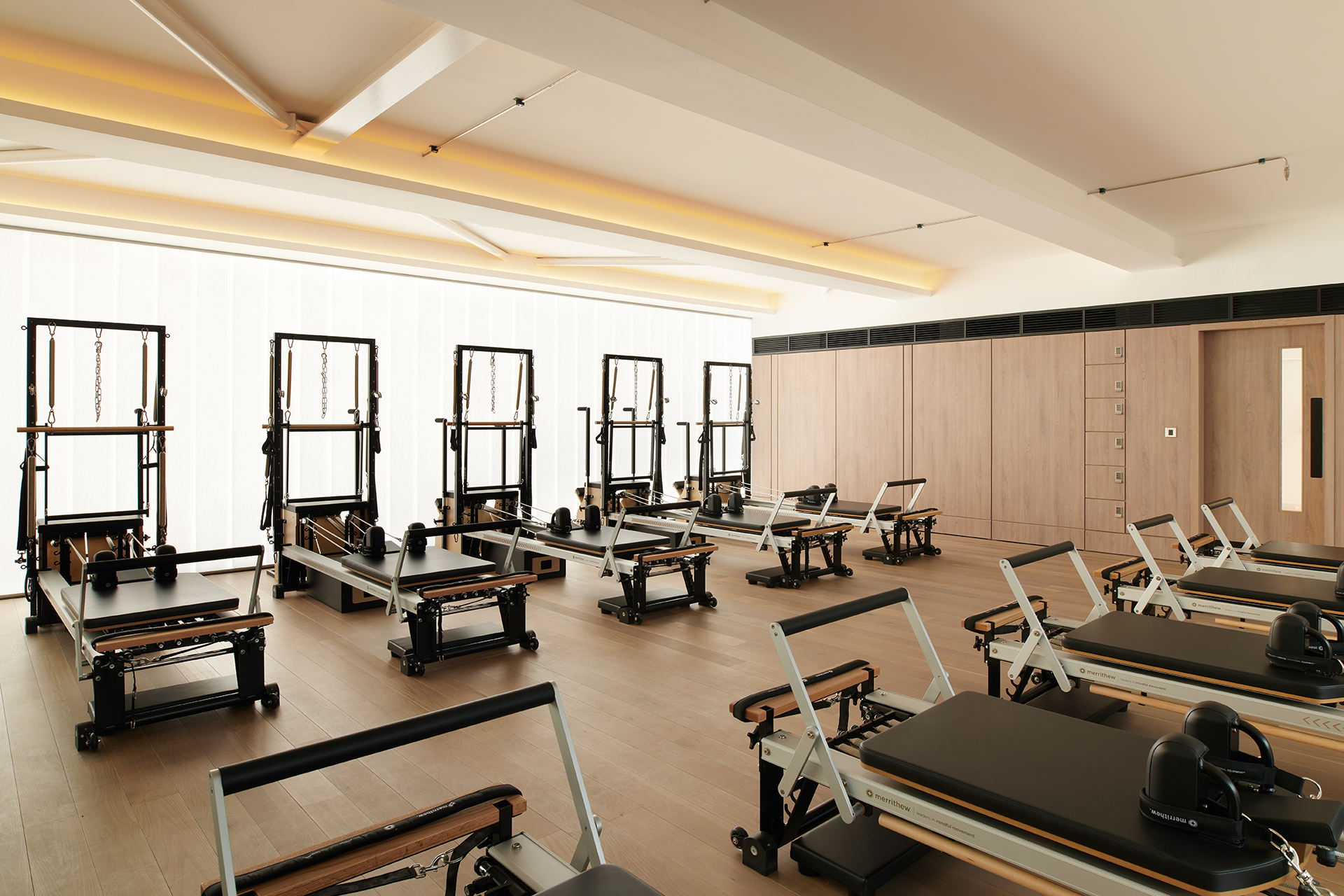 Reformers at Nobu Pilates